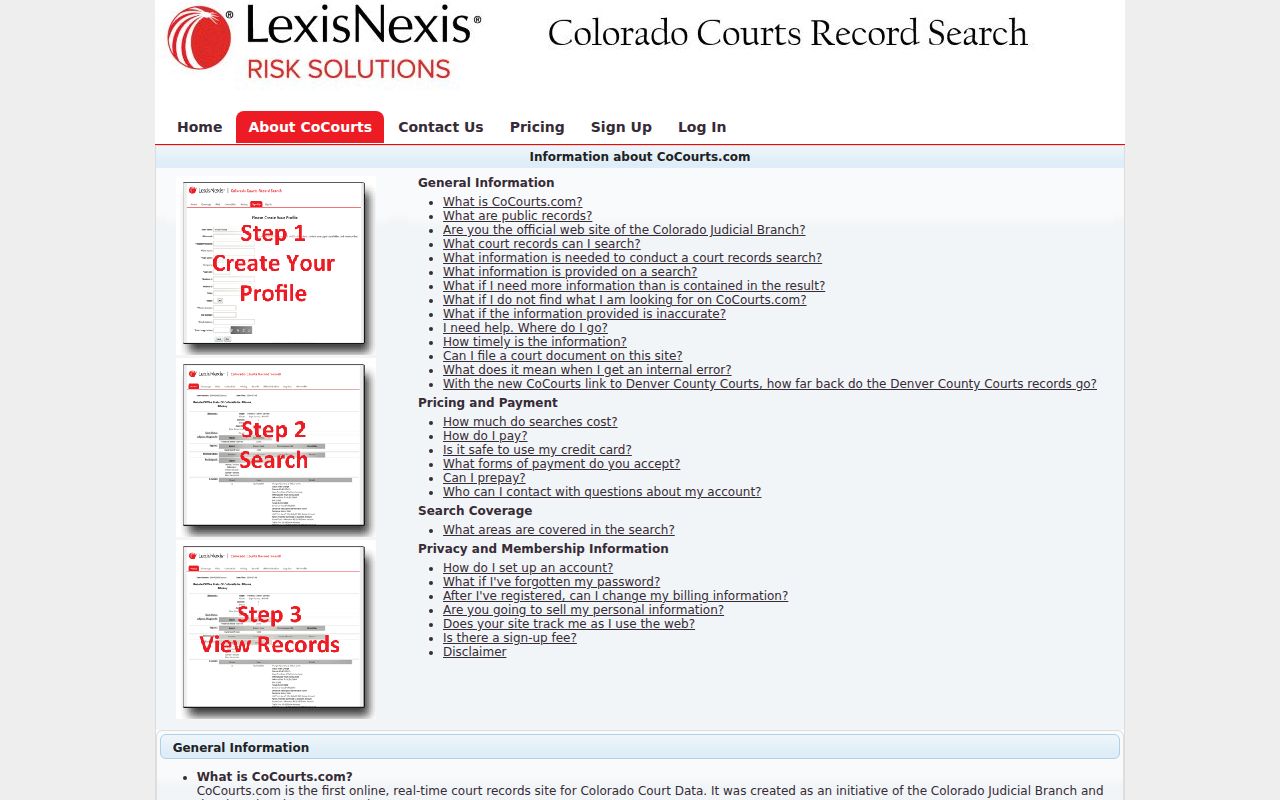 Montrose County CoCourts case index coverage explanation