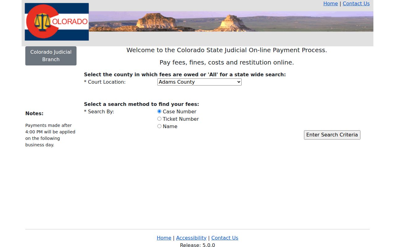Montrose County traffic court state payment search
