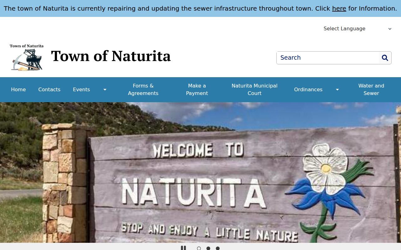 Naturita court records starting at the official Town Hall page
